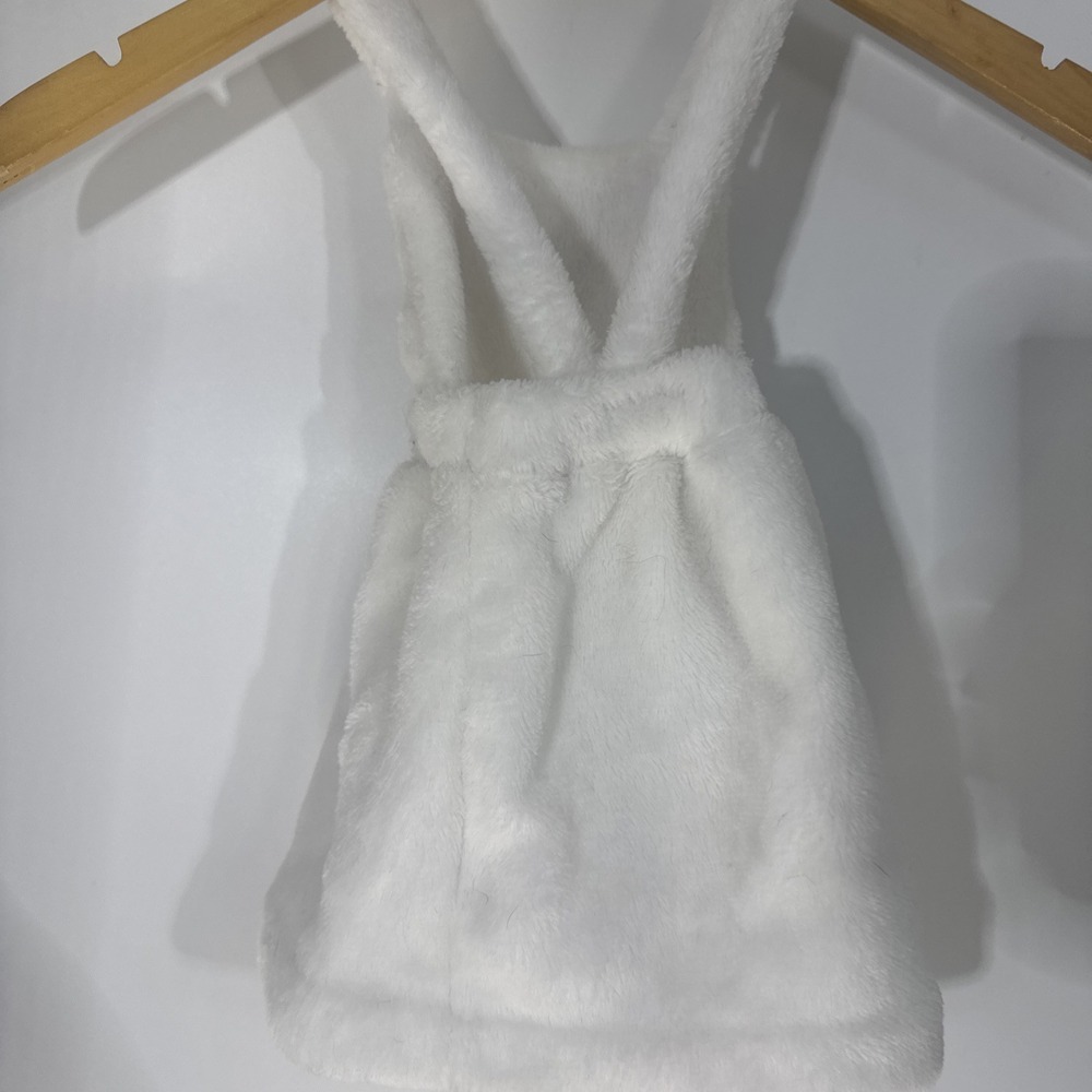 Carters Baby Girl White Plush Fleece Bunny Face Jumper Dress 9 Months GCL15234 - Picture 8 of 9